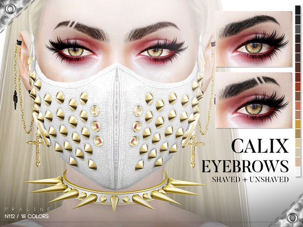 Sims 4 Calix Eyebrow Duo by Pralinesims at TSR