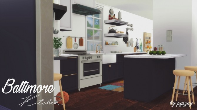Sims 4 Baltimore Kitchen new set at Pyszny Design