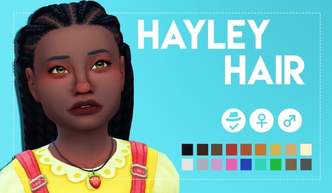 Sims 4 Hayley Hair by Weepingsimmer at SimsWorkshop