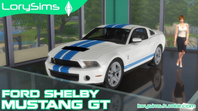 Sims 4 Ford Shelby Mustang GT500 at LorySims
