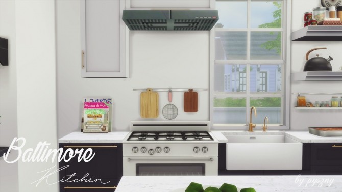 Sims 4 Baltimore Kitchen new set at Pyszny Design
