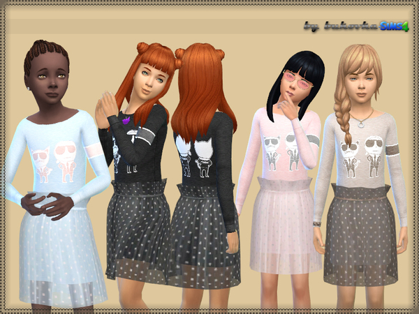 Sims 4 Dress for Girl by bukovka at TSR