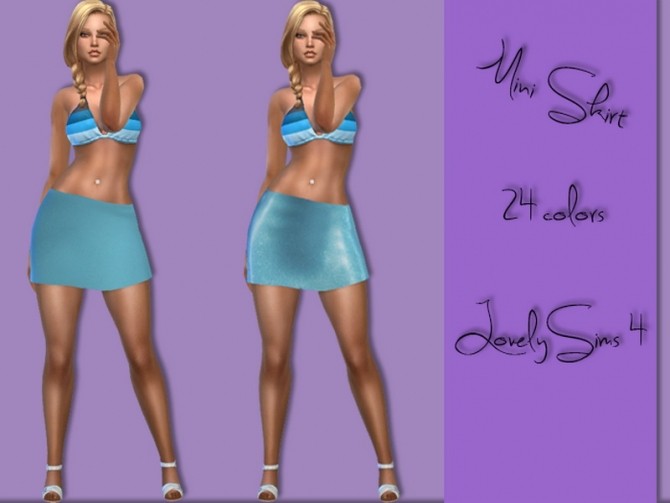 Sims 4 Mini skirt 24 colors by MaKySeK1989 at SimsWorkshop