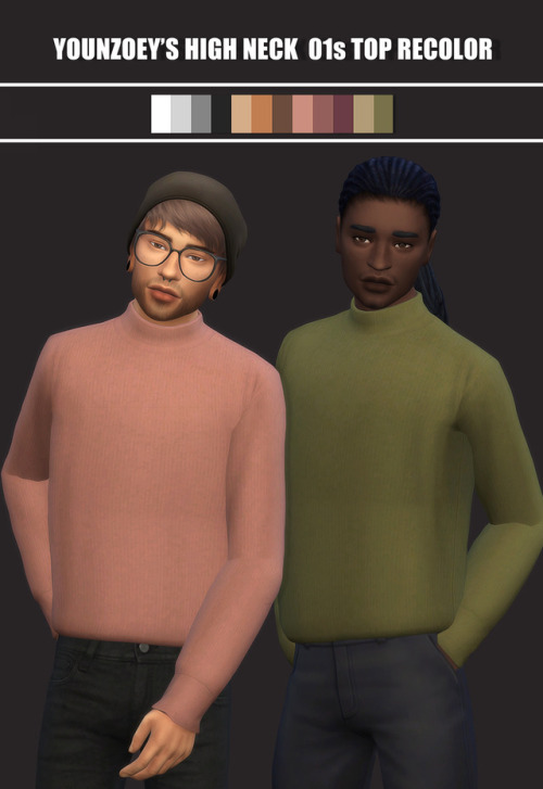 Sims 4 Younzoey’s High Neck Top Recolor at Maimouth Sims4