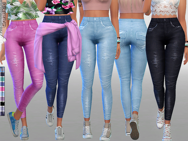 Sims 4 City Life Jeans 010 by Pinkzombiecupcakes at TSR
