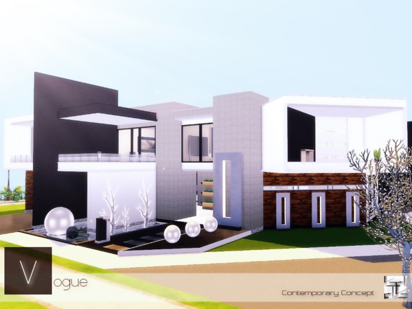 Sims 4 Vogue Contemporary house by Torque at TSR