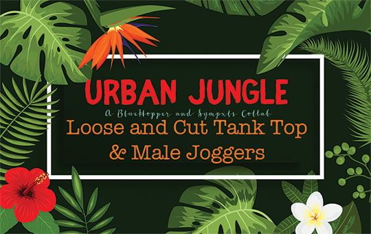 Sims 4 Urban Jungle Loos & Cut Tank Top & Male Joggers Recolor by Sympxls at SimsWorkshop