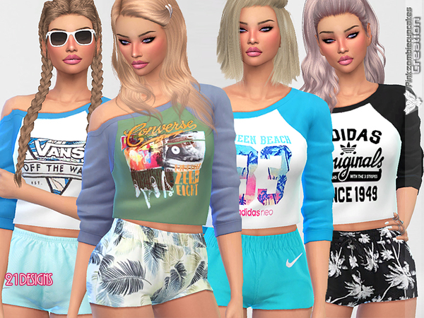 Sims 4 Dreamer 010 Sweatshirts Collection by Pinkzombiecupcakes at TSR