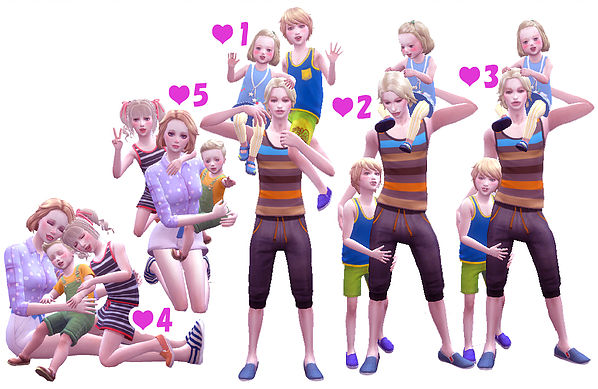 Sims 4 Family Pose 07 at A luckyday