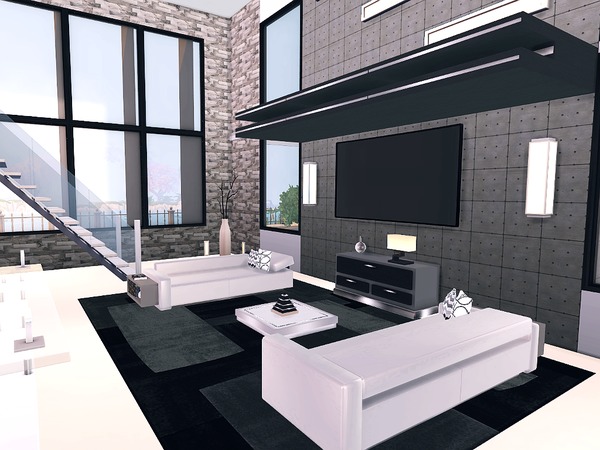 Vogue Contemporary house by Torque at TSR » Sims 4 Updates