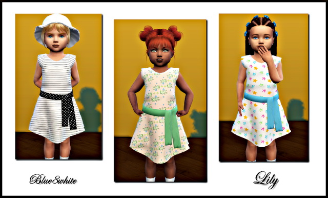 Sims 4 LILY DRESS at Blue8white