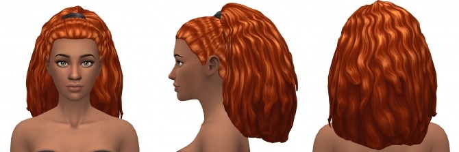 Sims 4 And Peggy Base Game Compatible Curly Ponytail by leeleesims1 at SimsWorkshop