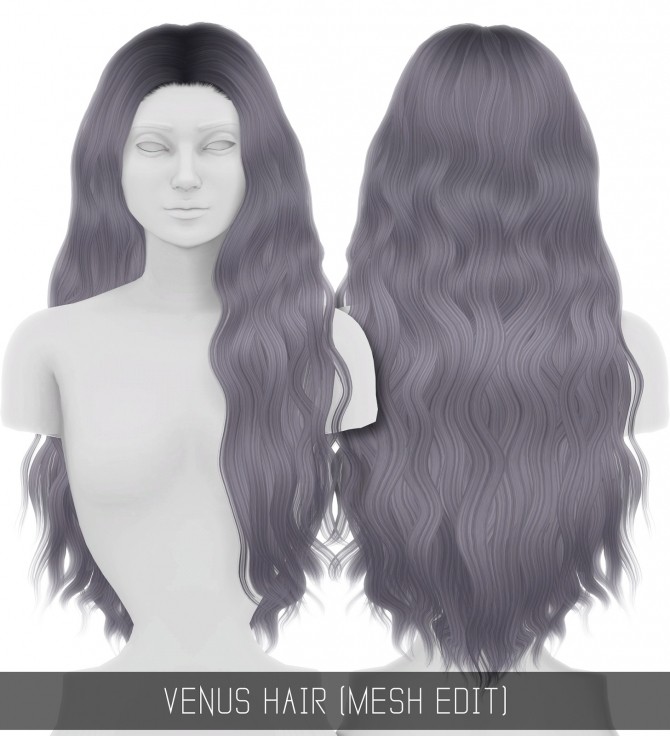 Sims 4 VENUS HAIR (MESH EDIT) at Simpliciaty