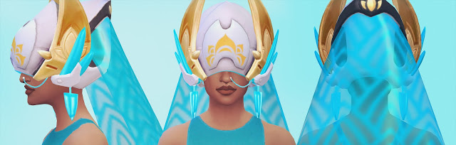 Sims 4 Oasis Overwatch Symmetra Anniversary helmet conversion at Valhallan