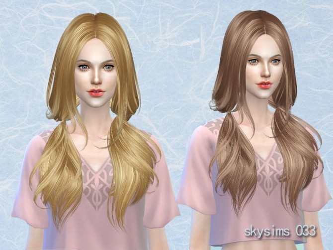 Sims 4 Hair 033 (Free) by Skysims at Butterfly Sims