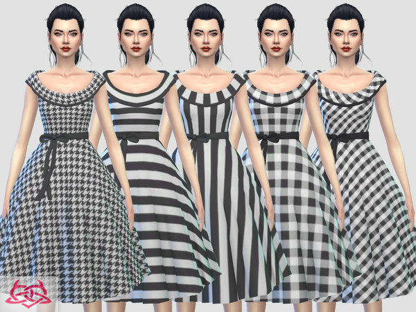 Sims 4 Romi dress RECOLOR 3 by Colores Urbanos at TSR