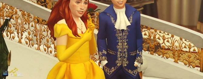 Sims 4 Beauty & the Beast Children mini set at In a bad Romance
