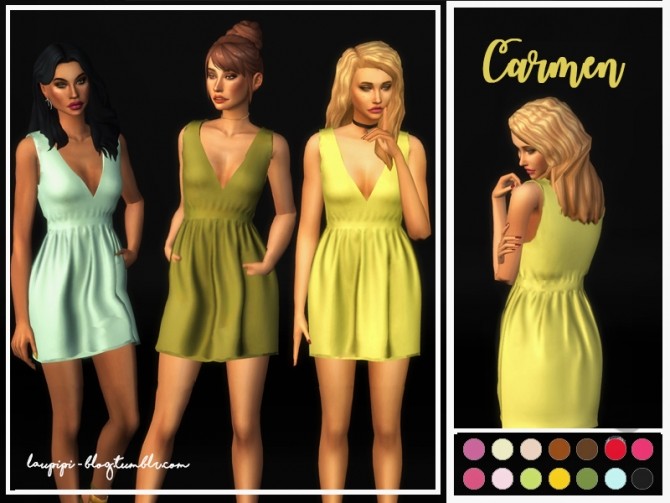 Sims 4 Carmen dress at Laupipi