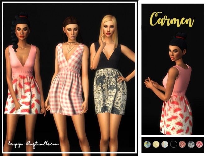Sims 4 Carmen dress at Laupipi