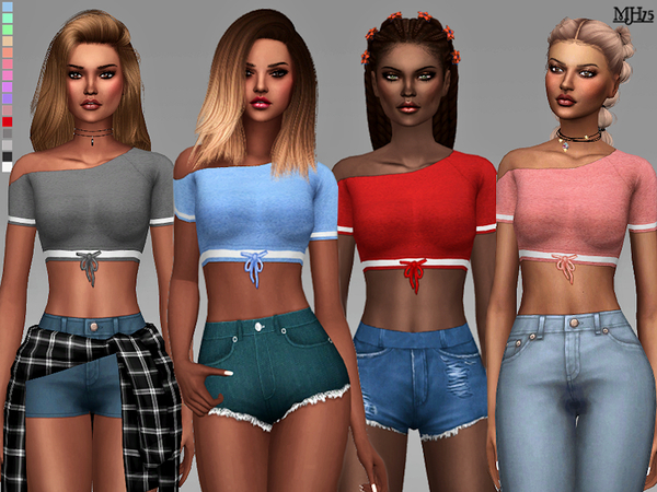 Sims 4 Boohoo Athletic Tees by Margeh 75 at TSR