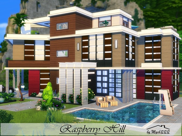 Sims 4 Raspberry Hill house by MychQQQ at TSR