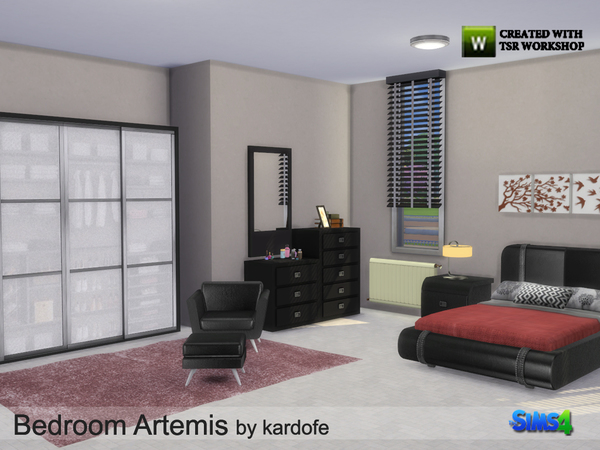 Sims 4 Bedroom Artemis by kardofe at TSR