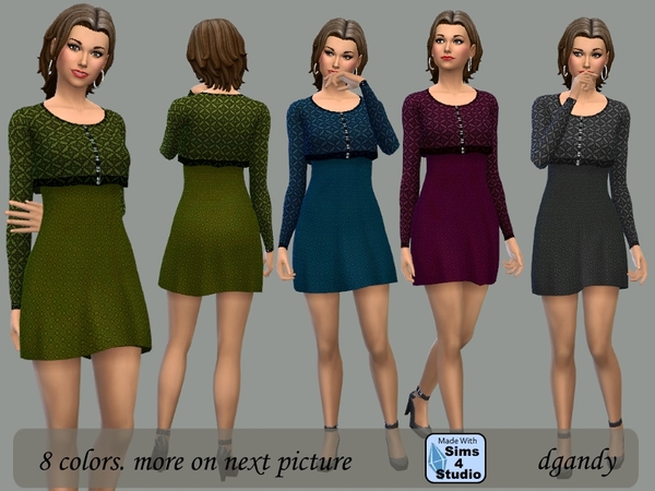 Sims 4 Dress with Short Jacket by dgandy at TSR