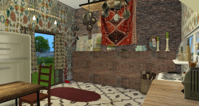 Sims 4 Coroline vintage kitchen at Pandasht Productions