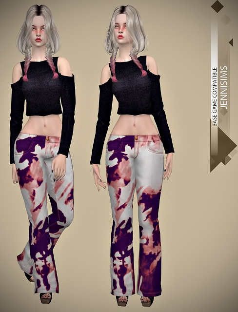 Sims 4 Base Game compatible Tops and Jeans at Jenni Sims