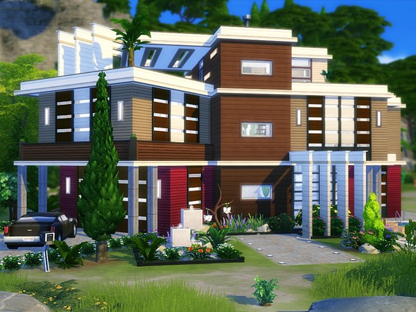 Sims 4 Raspberry Hill house by MychQQQ at TSR