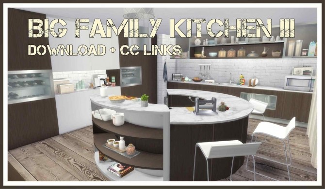 Sims 4 Big Family Kitchen at Dinha Gamer