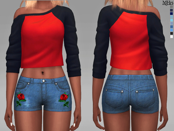 Sims 4 Boohoo Summeria Shorts by Margeh 75 at TSR