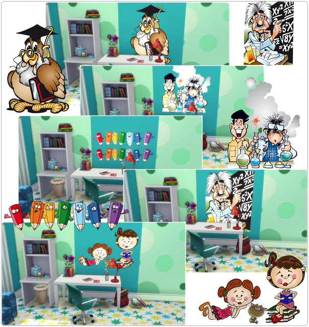 Sims 4 Wall Deco Kids at Annett’s Sims 4 Welt