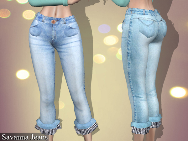 Sims 4 Savanna Jeans by Genius666 at TSR