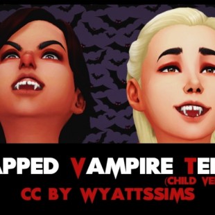 GAPPED VAMPIRE TEETH at Wyatts Sims » Sims 4 Updates