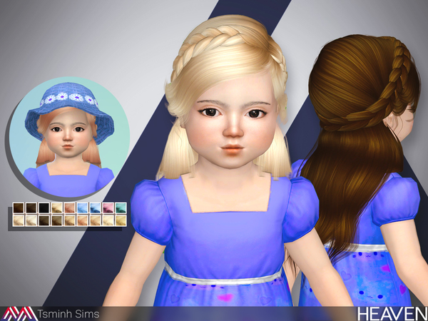 Sims 4 Heaven Hair 33 toddler by TsminhSims at TSR