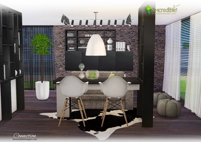 Sims 4 Connection dining room at SIMcredible! Designs 4