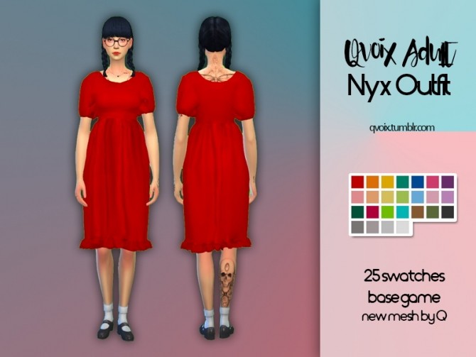 Sims 4 Nyx Outfit at qvoix – escaping reality