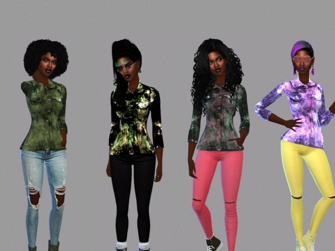Sims 4 Dye Denim Jacket at Teenageeaglerunner