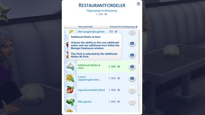 Sims 4 Waiter & Host Perk by krizz.88 at Mod The Sims