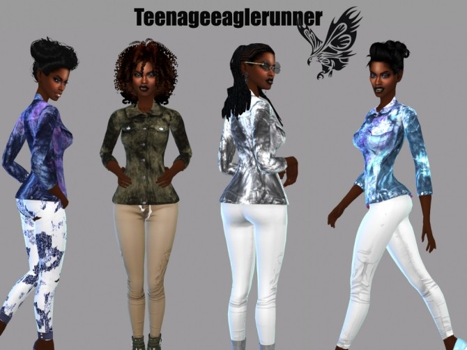 Sims 4 Dye Denim Jacket at Teenageeaglerunner