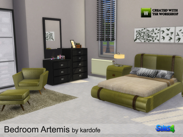 Sims 4 Bedroom Artemis by kardofe at TSR