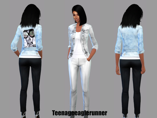 Sims 4 Mara Denim Jacket at Teenageeaglerunner