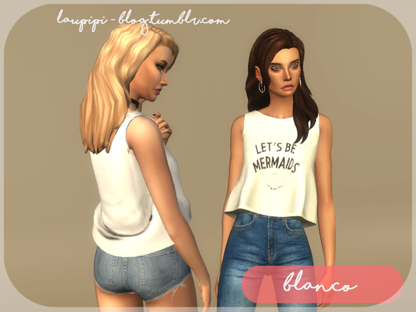 Sims 4 Blanco t shirt by laupipi at TSR