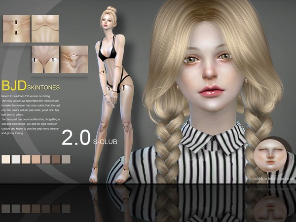 Sims 4 BJD2.0 skin ALL AGES by S Club WMLL at TSR