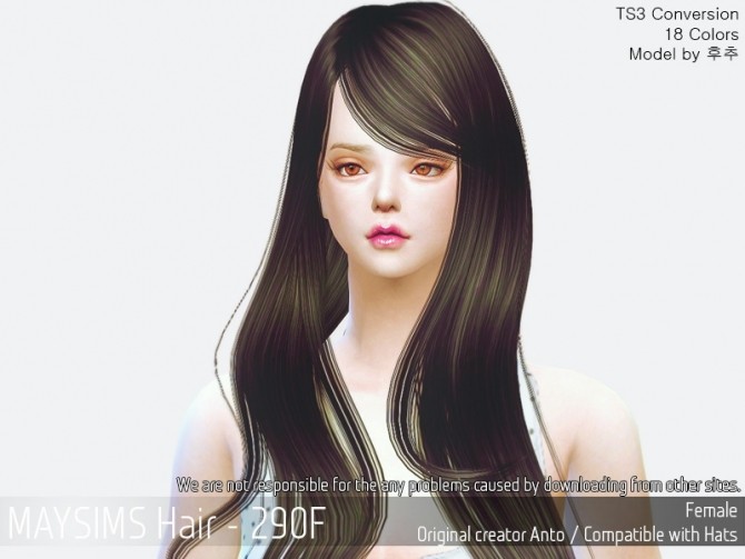 Sims 4 Hair 290F (Anto) at May Sims
