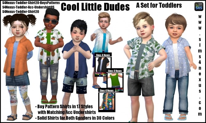 Sims 4 Cool Little Dudes set by SamanthaGump at Sims 4 Nexus