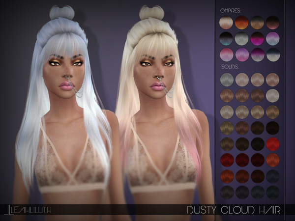 Sims 4 Dusty Cloud Hair by Leah Lillith at TSR