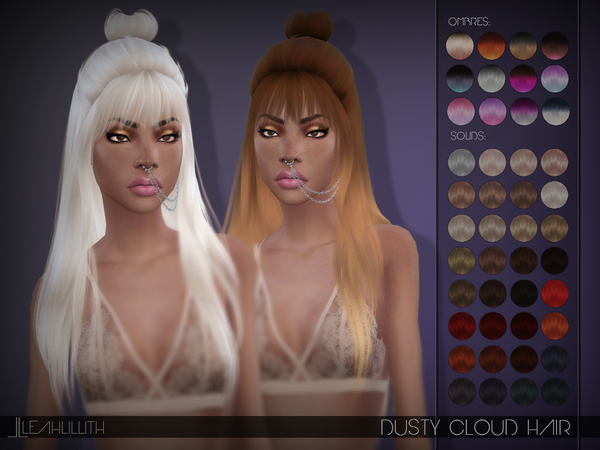 Sims 4 Dusty Cloud Hair by Leah Lillith at TSR