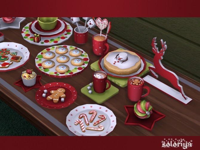 Sims 4 Be Merry deco set at Soloriya